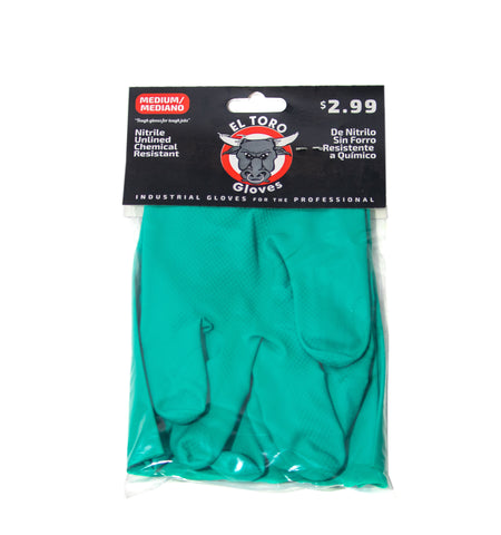 El Toro Gloves - Nitrile Unlined Chemical Resistant-M