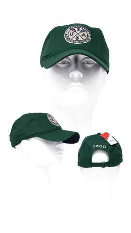 Baseball Cap - Izod,  American Tradition Round Patch, Green