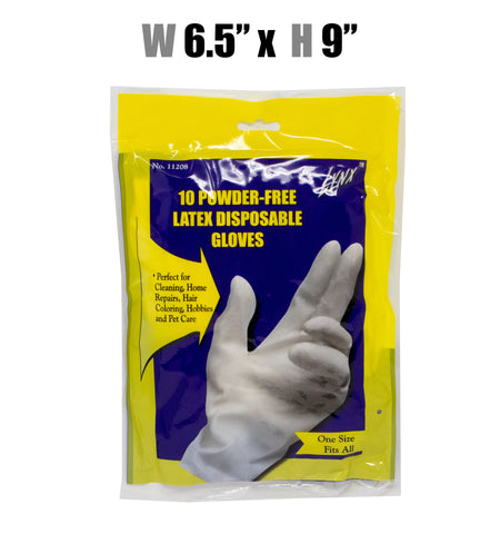 Disposable Latex Gloves - 10 pk.
