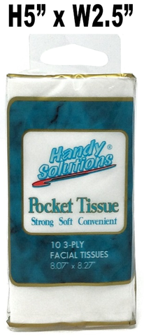 Pocket Tissue Packs (pegable)