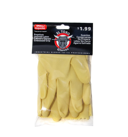 El Toro Gloves - Premium Unlined Latex Canners-SM