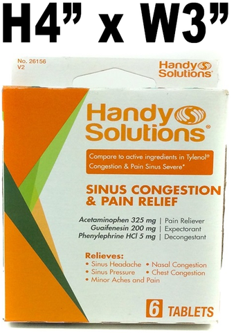 H.S. Sinus Congestion & Pain Relief - 6 Tablets