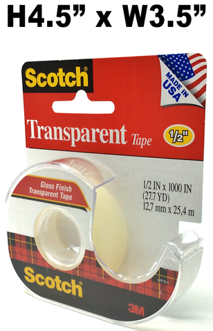 Stationery - 3M Scotch Transparent Tape 1/2" x 1000"