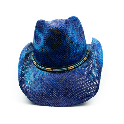 Peter Grimm Cowboy Hat - Blue Tie-Dye