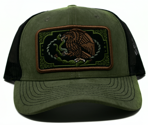 Baseball Cap Western Patch Mexican Eagle, Olive