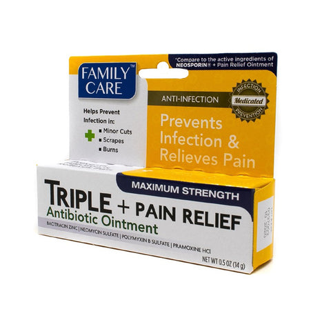 Triple Antibiotic Ointment + Pain Relief, Maximum Strength