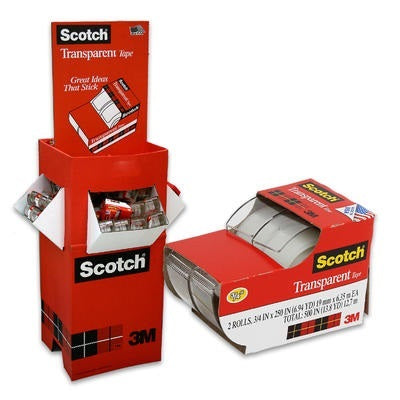Stationery - 3M Scotch Transparent Tape 2 Pack