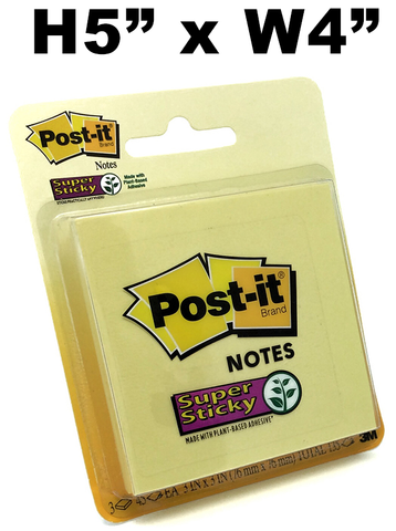 Stationery - 3M Post-it Notes Super Sticky Yellow, 3 x 3