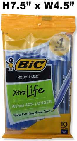 Stationery - Bic Round Stick X-Life BP, 10 Pk - Blue