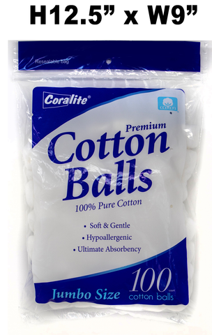 Cotton Balls Jumbo Size, 100 Ct