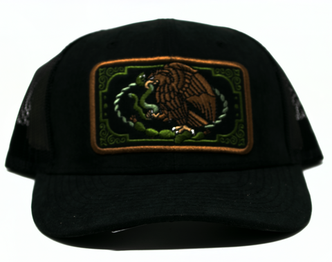 Baseball Cap Western Patch Mexican Eagle, Black