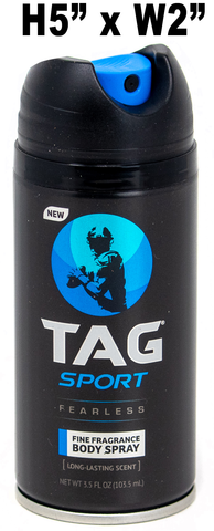 Tag Sport Body Spray - Fearless, 3.5 Oz