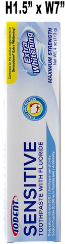 Iodent - Sensitive Toothpaste w/Fluoride, Extra Whitening