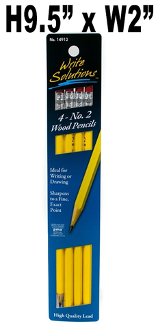 Stationery - Pencils #2 - 4 pk.