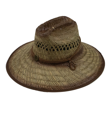 Lifeguard Straw Hats w/Sun - Brown - O/S