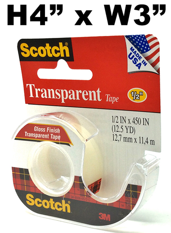 Stationery - 3M Scotch Transparent Tape 1/2" x 450"