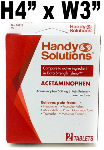 H.S. Extra Strength Pain Relief Red (C/T Tylenol) - 2 tablets