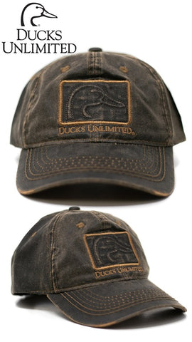 Baseball Cap Ducks Unlimited, Vintage Dark Brown(adjustable)