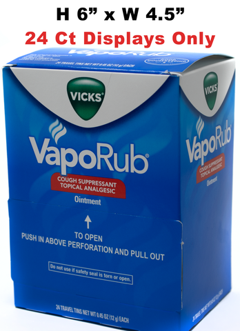 Vicks Vapo Rub Display - .45 oz, 24 Ct