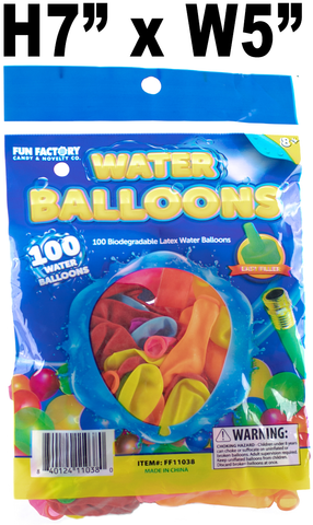 Toys 99¢ - Water Balloons w/Easy Filler, 100 Ct