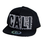 Snapback Cap - Cali Block Letters, Black