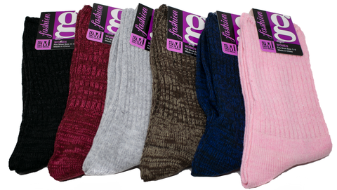 Women's Asst'd Crew Fashion Socks, Fits Shoe Size 5-9, 1 Pair