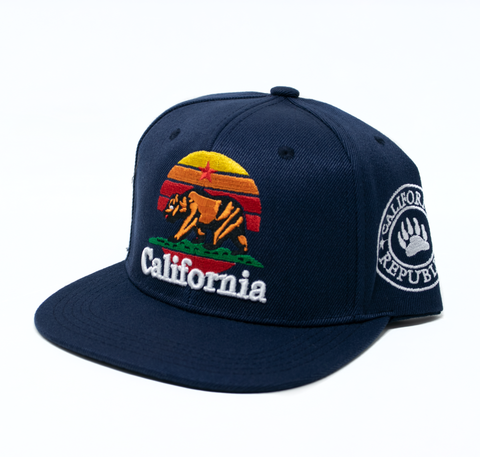 Snapback Cap California Sunset Navy