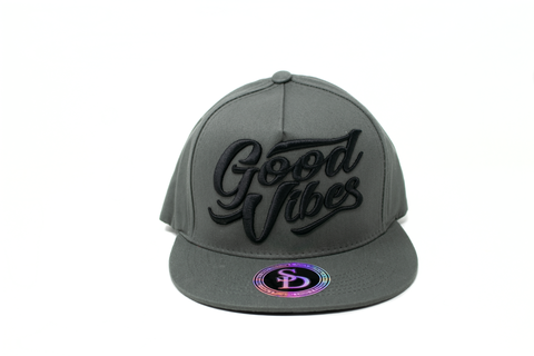 Snapback Cap -  Good Vibes, Dark Grey