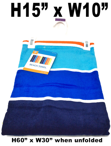 Beach Towels - Blue Multi-Color Stripes(1374) 100% Cotton