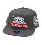 Snapback Cap - California Banner, Charcoal