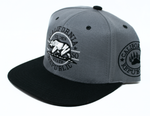 Snapback Cap - California Republic Golden State, Dark Grey w/Black Brim