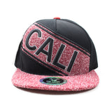 Snapback Black Cali Fuzzy Bill Red