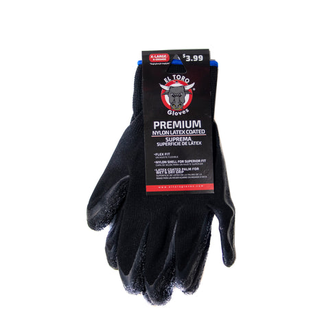 El Toro Gloves - Premium Nylon Latex Coated XL