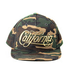 Snapback Cap Gold California,Camo