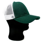 Mesh Trucker Cap - Hunter Green & White