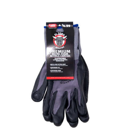El Toro Gloves - Premium Micro-Foam Nitrile Ctd. XL