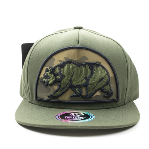 Snapback California Olive Camo Patch