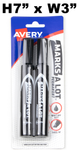 Stationery - Avery Marks A Lot Permanent Marker, 2 Pk