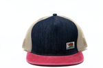 Snapback Cap - California Mesh w/ Red Brim