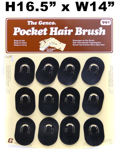 The Genco Pocket Hair Brush Display - 12 ct.