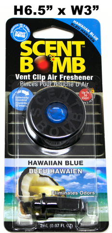 Scent Bomb - Vent Clip Air Freshener, Hawaiian Blue