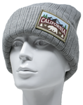 Beanie - California Patch Light Grey