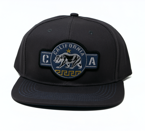 Snapback Cap C California A Patch, Dark Grey