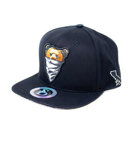 Snapback Cap Bandana Bear, Black