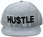 Snapback Cap Hustle Drip, Heather Grey