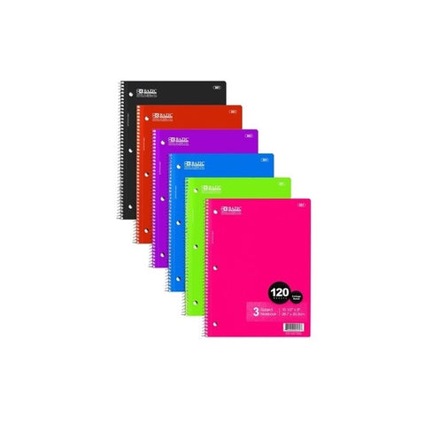 Stationery - 3 Subject Notebook - 120ct. C/R