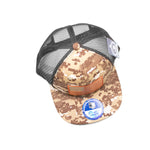 Snapback Cap - Trucker Metallic Flag Digital Camo