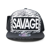 Snapback Black and White Savage