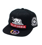 Snapback Cap - California Banner, Black