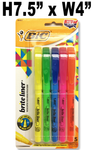 Stationery - Bic Brite Liner Highlighter, 5 Pk